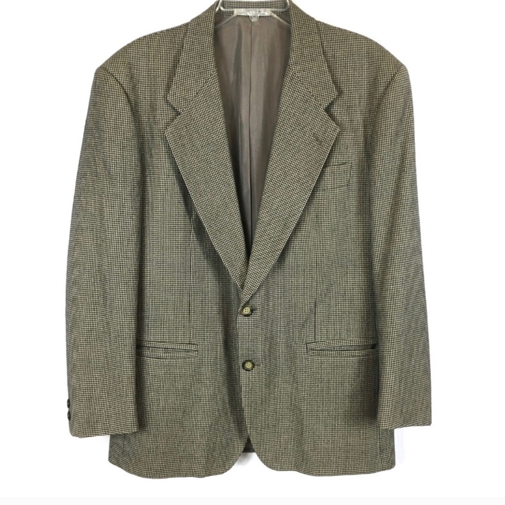 Lubiam Men’s Italian Black/Tan Sportcoat 50R/40R